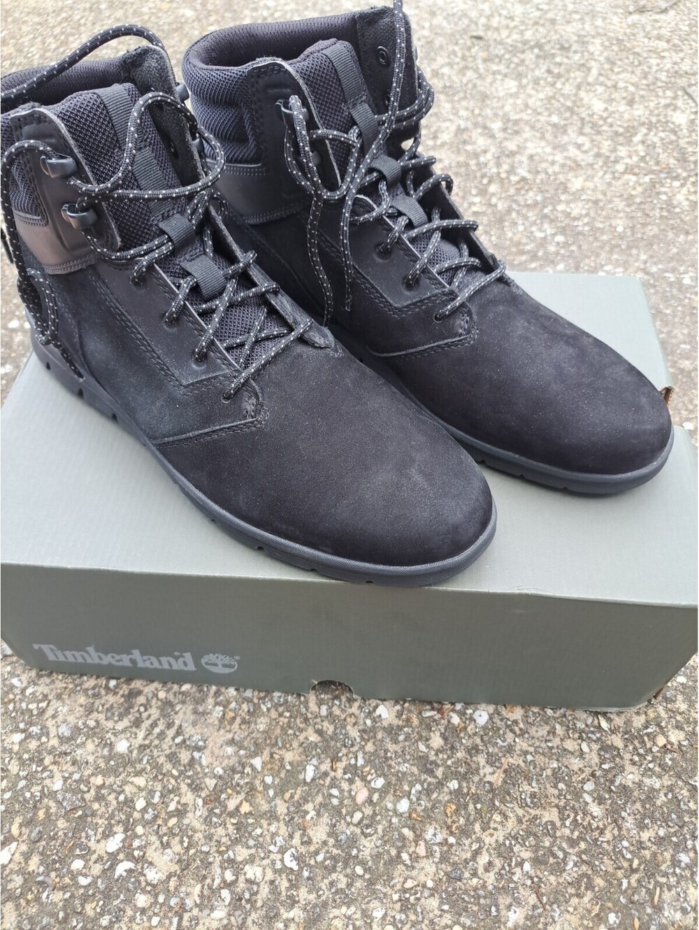 New Timberland Suede Graydon Sneaker Boots Black Nubuck Mens Size 8 Tboa1zrr015